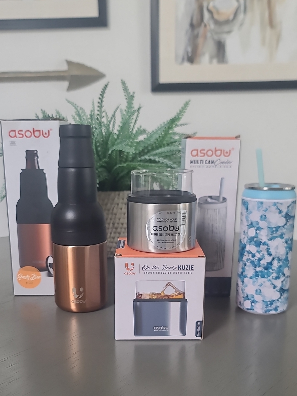 Asobu  Insulated Bottle, Can, Glass Coolers  Set Of 3